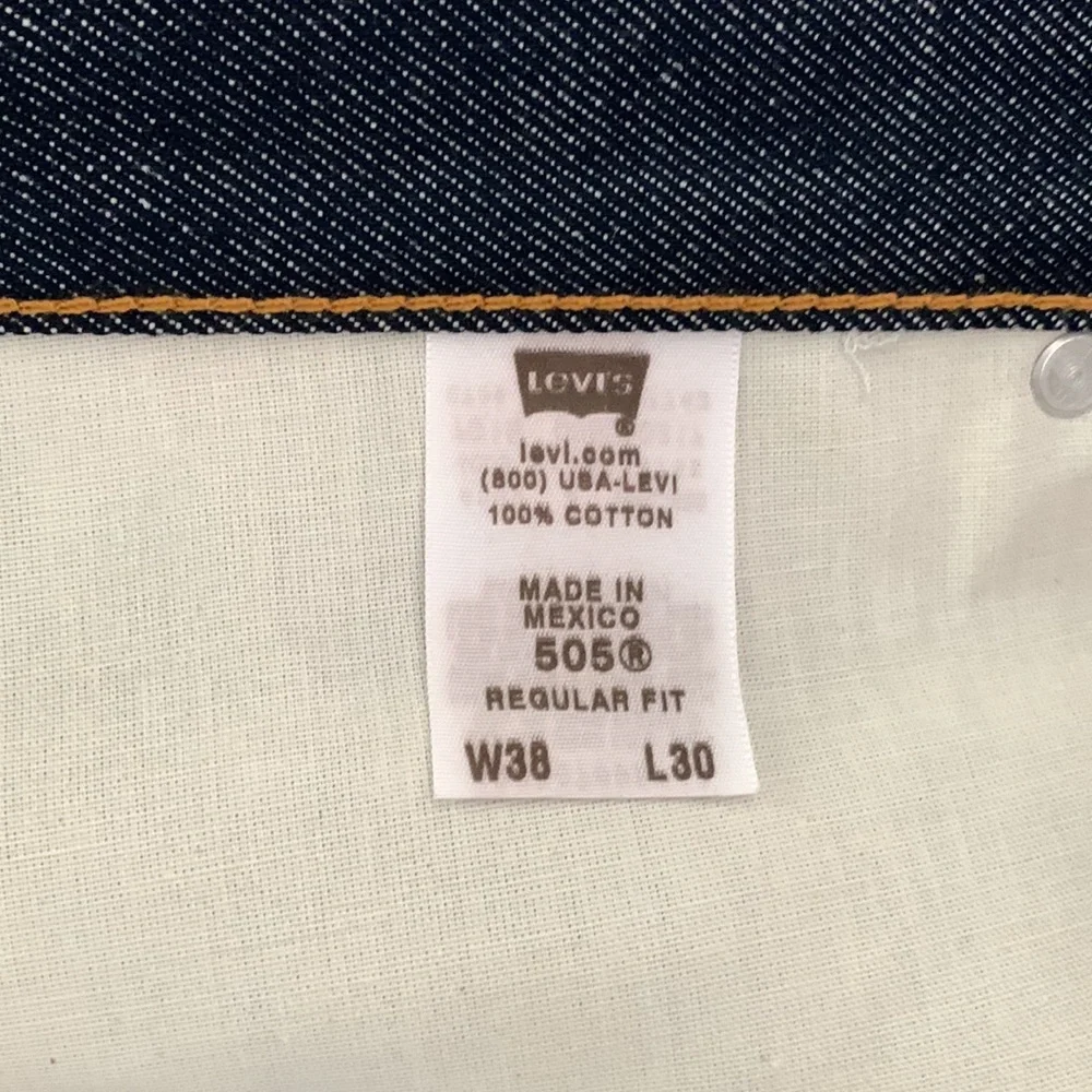 ❤️NWT LEVI’S 505™ REGULAR FIT MEN'S JEANS DARK WASH - STRAIGHT LEG (38W x 30L) - Picture 5 of 5
